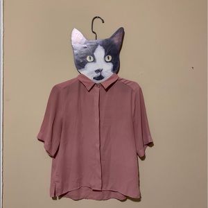 H&M pale pink button up!